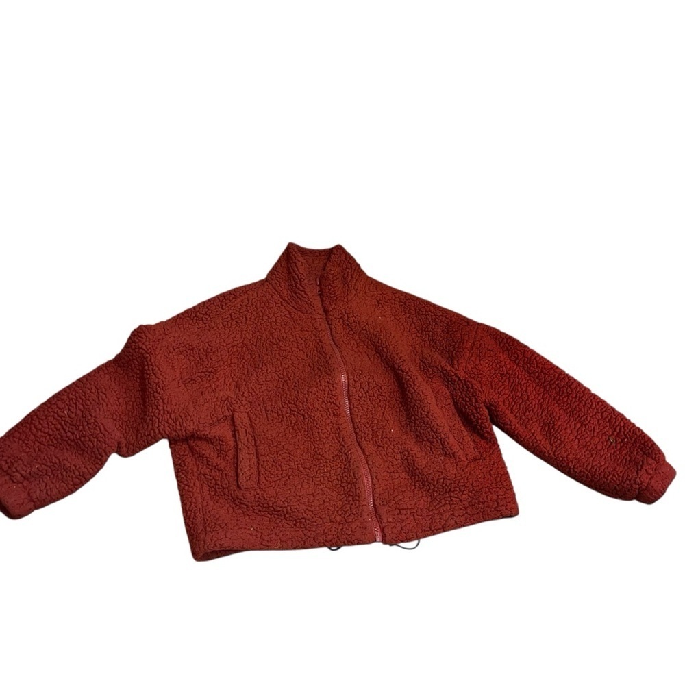 Urban outfitters burnt orange teddy bears warm cozy fuzzy furry jacket medium M